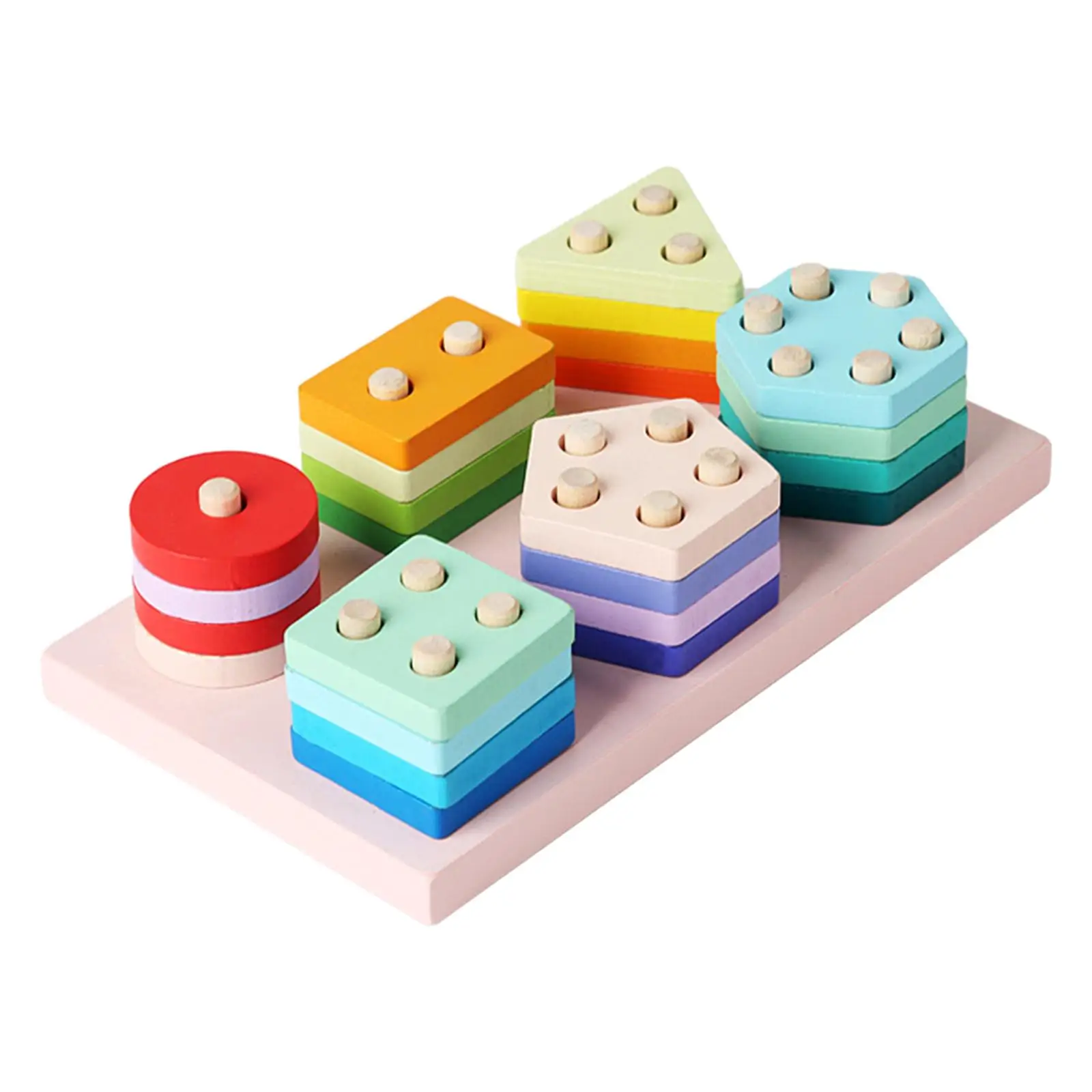 Houten vorm-matching puzzel Matching Shape-spel voor kinderen vanaf 3 jaar