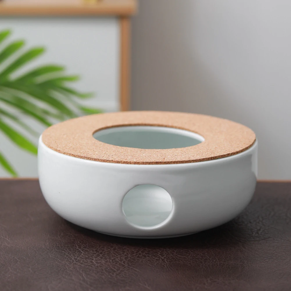 

Ceramics Tea Heater Stand Portable Tea Warmers Trays Stable Hollow-out Table Decoration for Hot Milk Coffee Water