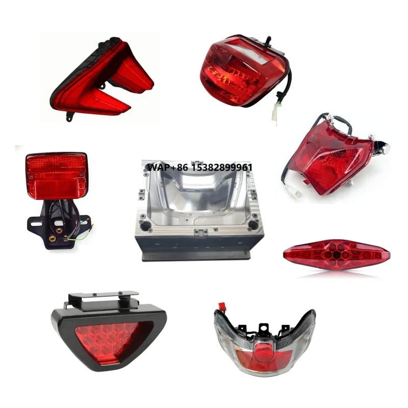 High Quality Waterproof Plastic Flashing Signal Lamp Motorcycle Tail Light Plastic Mold with Multi  Colors