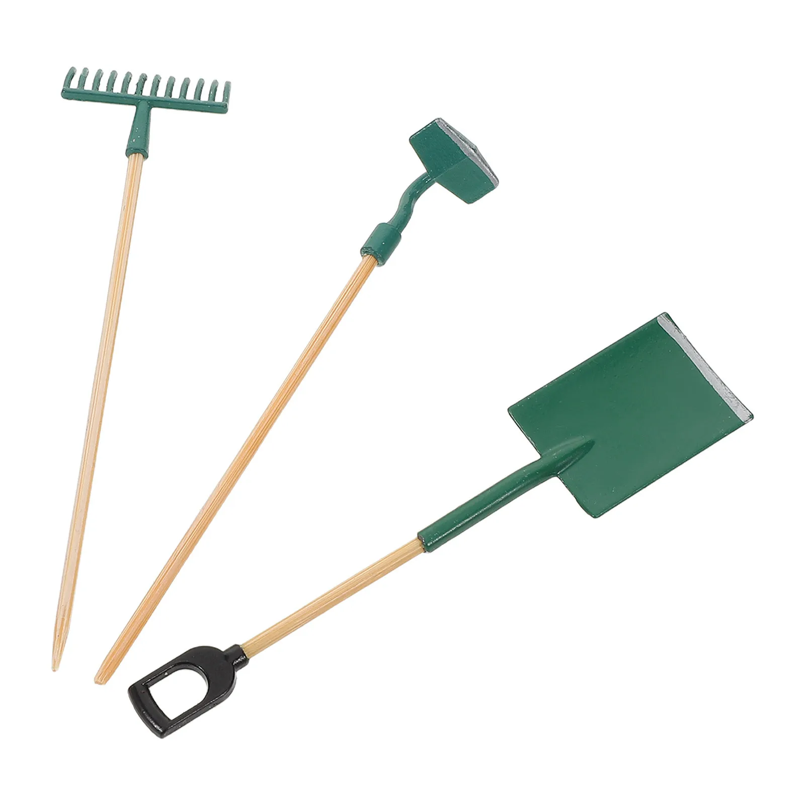 

3 set Mini Garden Tools Set 1:12 Scale For Dollhouse Farm Decor Succulent Planting Kids Play Garden Accessories Miniature Hand