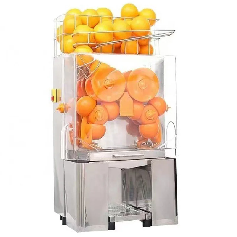 Commercial Orange Juicer Machine 120W Automatic Juice Extractor Stainless Steel Orange Squeezer 20 Oranges/Minute