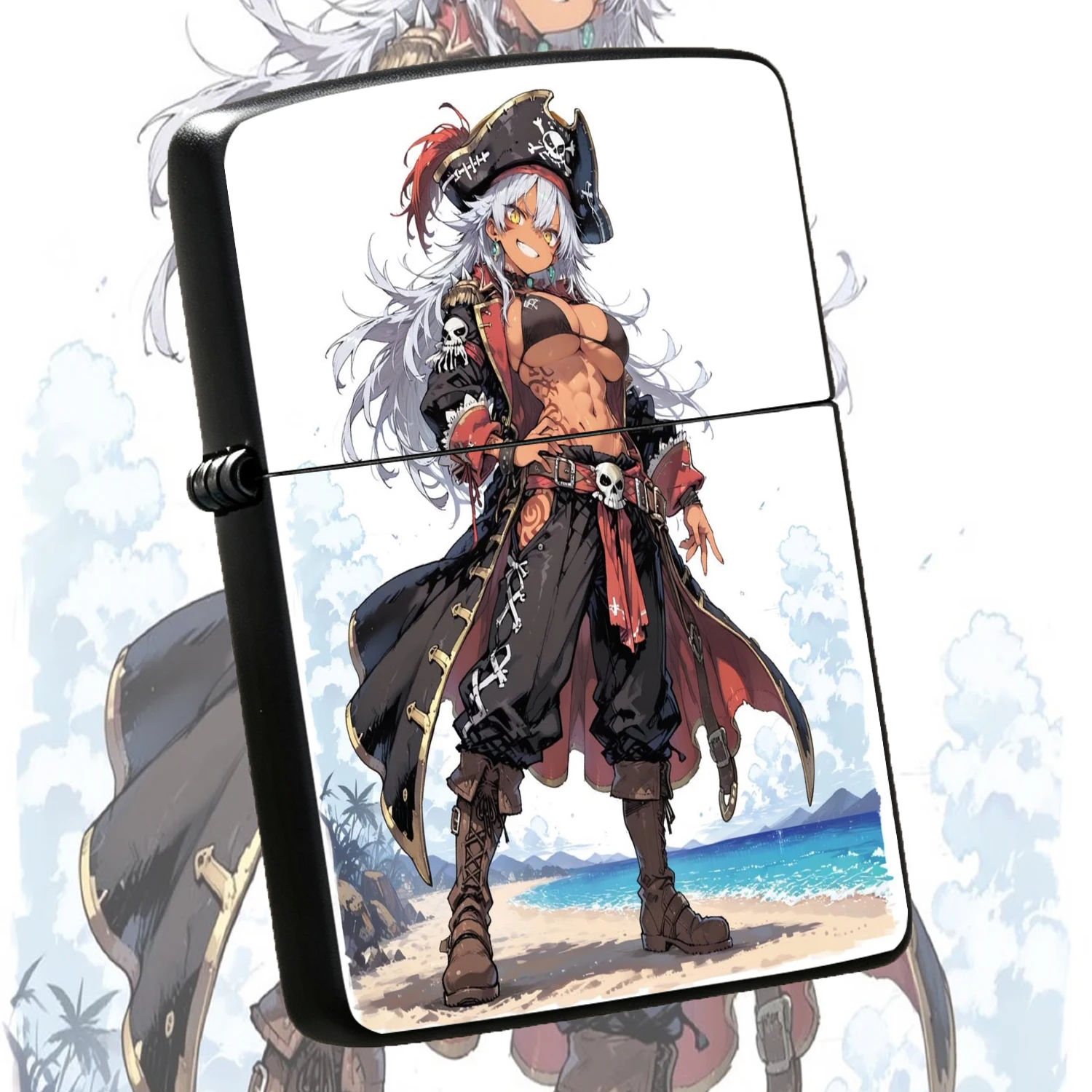 Outdoor Adventure Girl - Fille à cheveux argentés, style anime