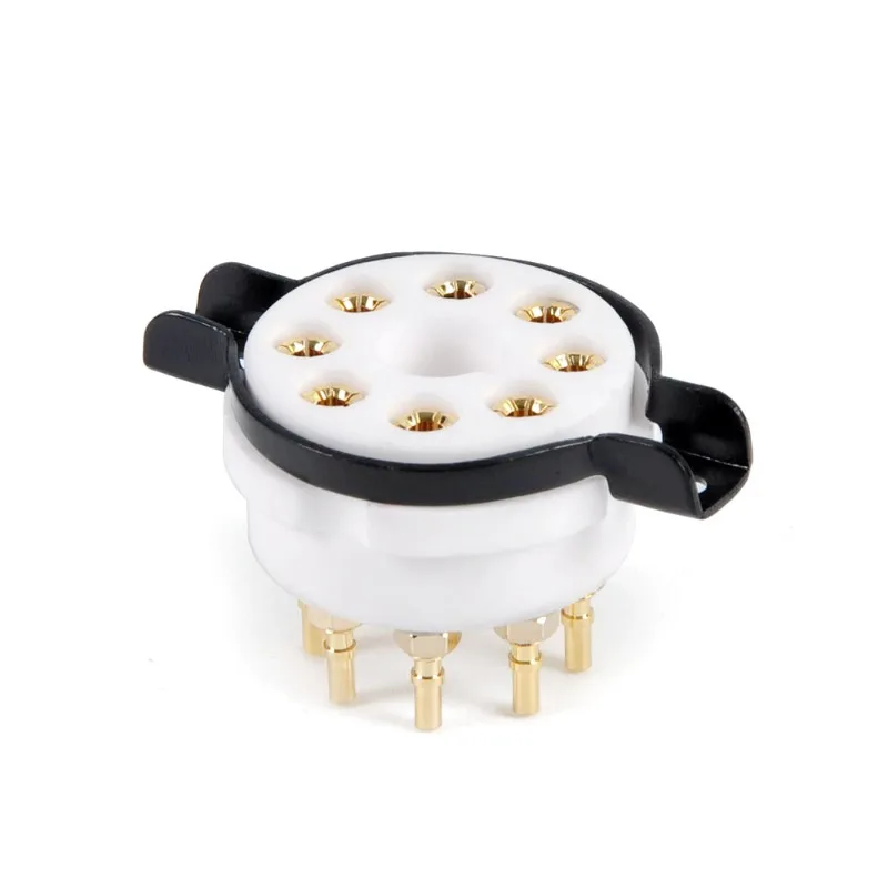 For 8P Large 8-Pin Gold Plated Ceramic Tube Socket EL34 KT88 Audio Amplifier