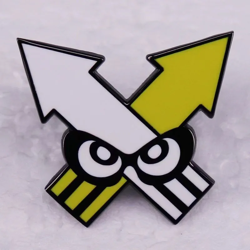 Game Splatoon Inkling Squid Brooch Lapel Pin Game Fashion Logo Badge Student School Bag Accessory Unique Jewelry Gift