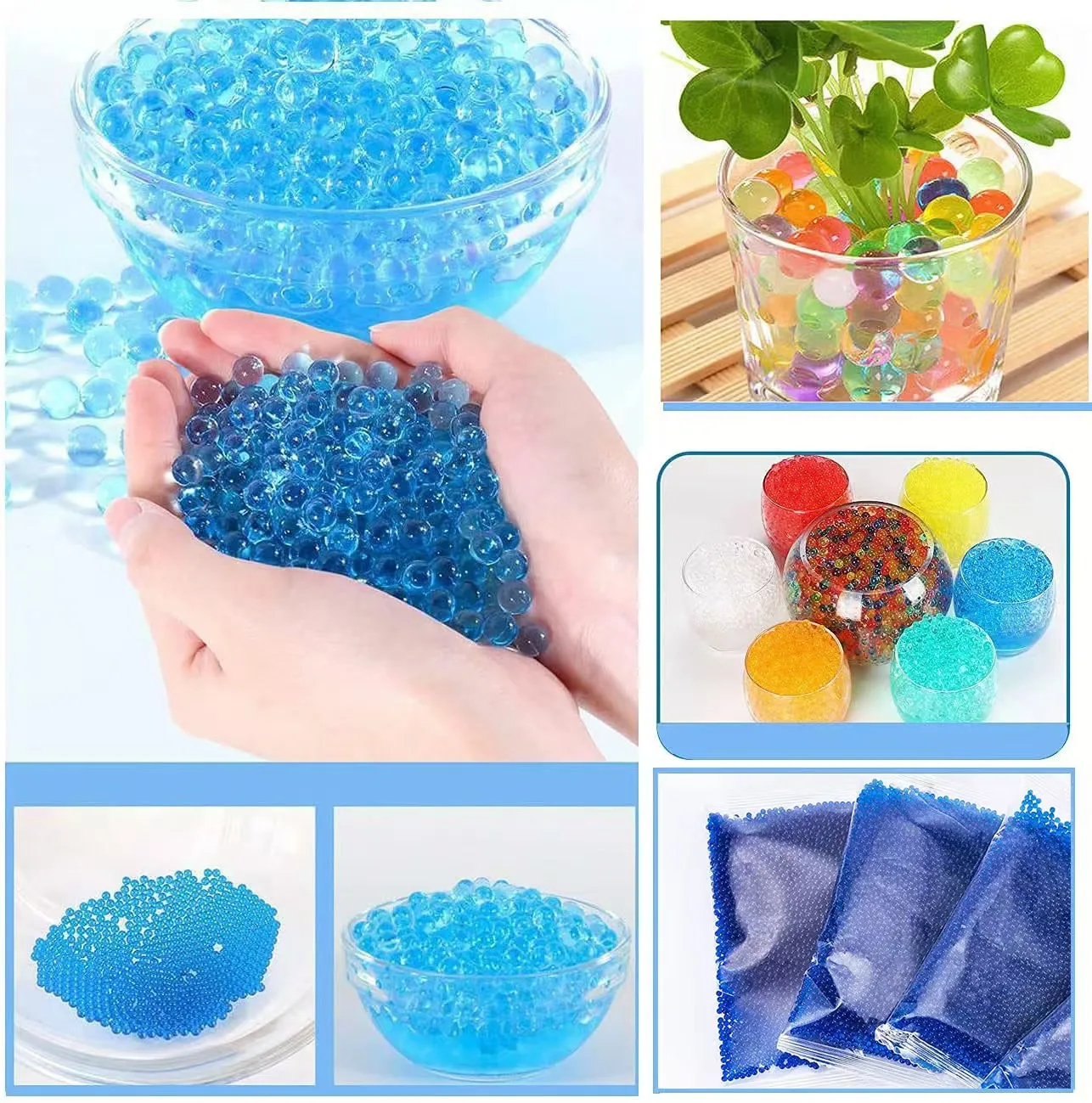 7-8 มม.กลางแจ้งปืนเจลน้ํา Bullet ของเล่นอุปกรณ์เสริมอะไหล่สีฟ้าฤดูร้อนปืนพกยิงกีฬาปาร์ตี้เกมเด็กผู้ใหญ่ของขวัญ