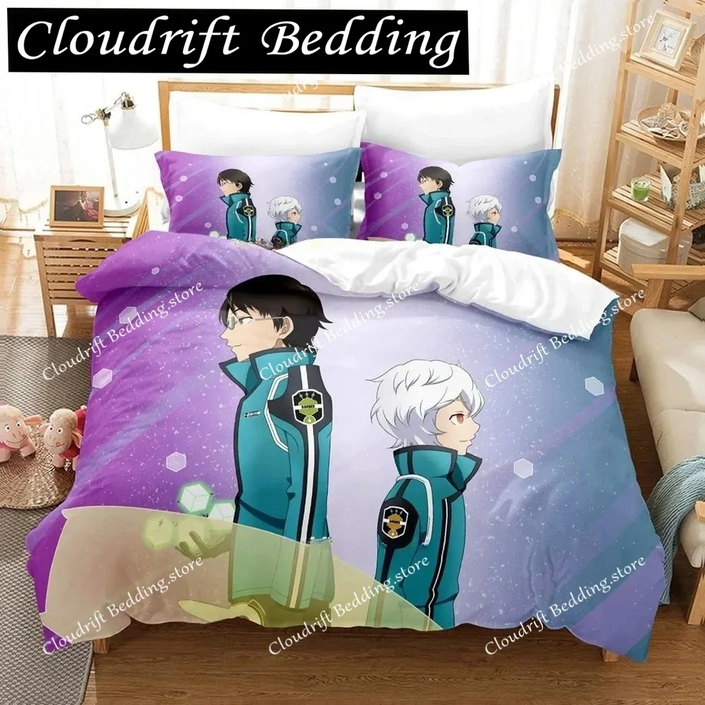 

3D Print Anime World Trigger Bedding Set Single Twin Full Queen King Size Bed Set Adult Kid Bedroom Duvetcover Sets Home Textile