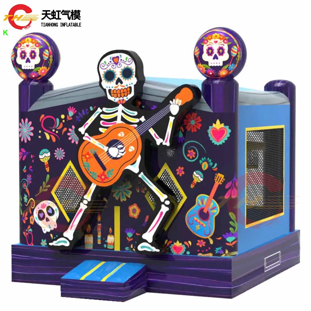 Envío rápido, 4x4m, casa de rebote inflable comercial para Halloween, tema fantasma, Bute inflable con soplador a la venta