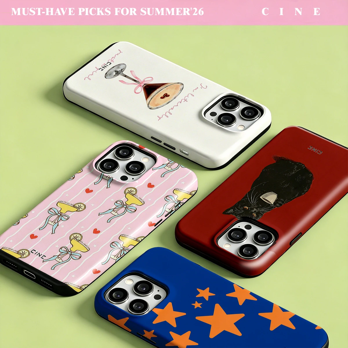 Funda para Teléfono Cine Blue Orange Stars Glossy HD para iPhone 17 16 15 14 Plus 13 Pro Max, Compatible con Magsafe, 2 en 1