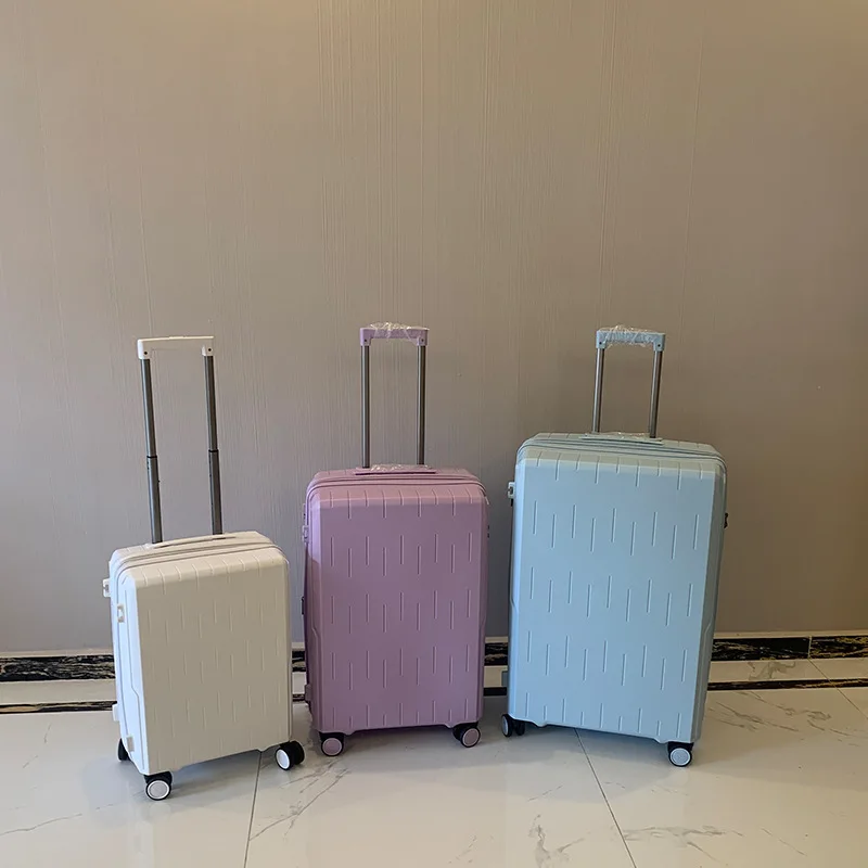 PP material password box 20 inches 24 inches 28 inches, three-piece suitcase