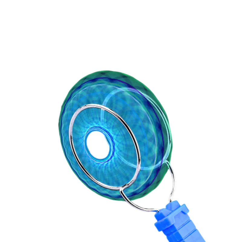 子供用光る手回し磁気トラックマジック UU ボールカラフルなこまおもちゃストレスリリーフフィジェットスピナー