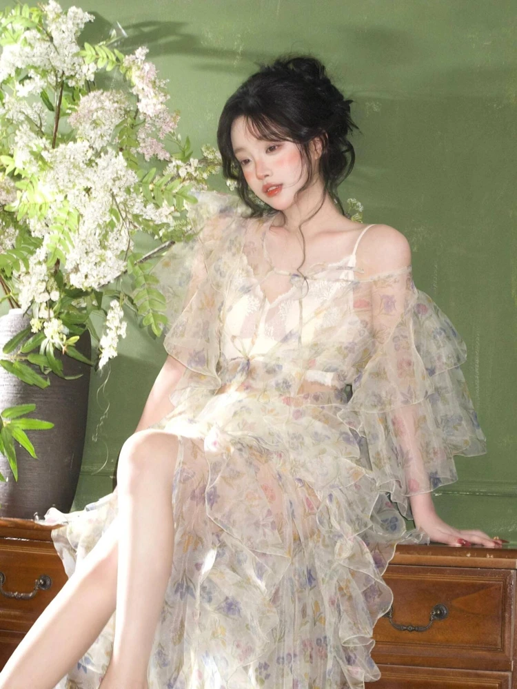 

2026 New Pure Desire Forest System Girl Atmosphere Photography Artistic Clothing Spring Season Ladies Fashion Ethnic Costume