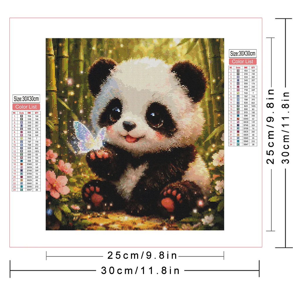 AZQSD Diamond Art Mosaic Sale Panda Animal Wall Decorative Diamond Painting New Collection Butterfly Wall Decorative