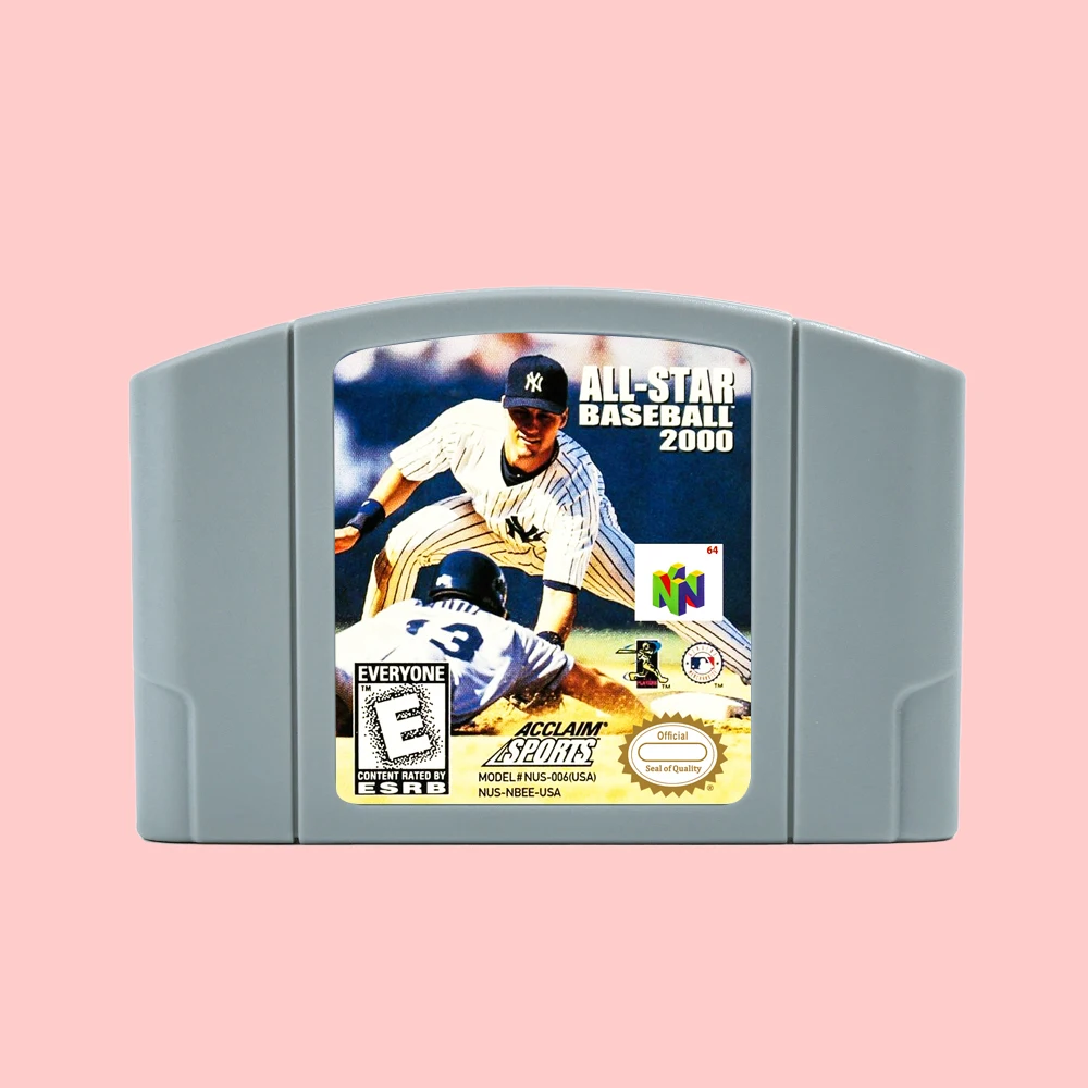 All-Star Baseball 2000 for Retro N64 Bit Game Cartridge USA EUR Version NTSC PAL FormatChidren Gift Gaming