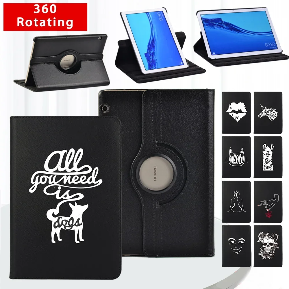 

360 Degrees Rotating Smart Magnetic Tablet Case For Huawei MediaPad T3 10 9.6" AGS-L09 W09/T5 10 10.1" AGS2-W09/W19/L03/L09