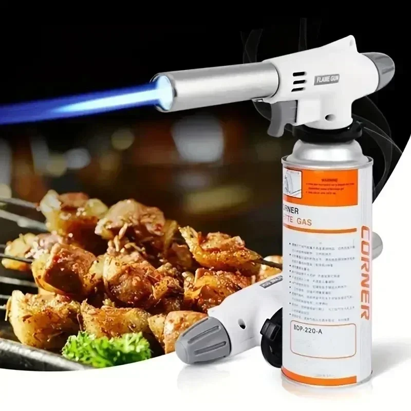 Barbecue Gas Lighter Cooking Tool Stainless Steel Butane Torch Home Camping Barbecue Kitchen Torch BBQ Accessories Grille Barbec