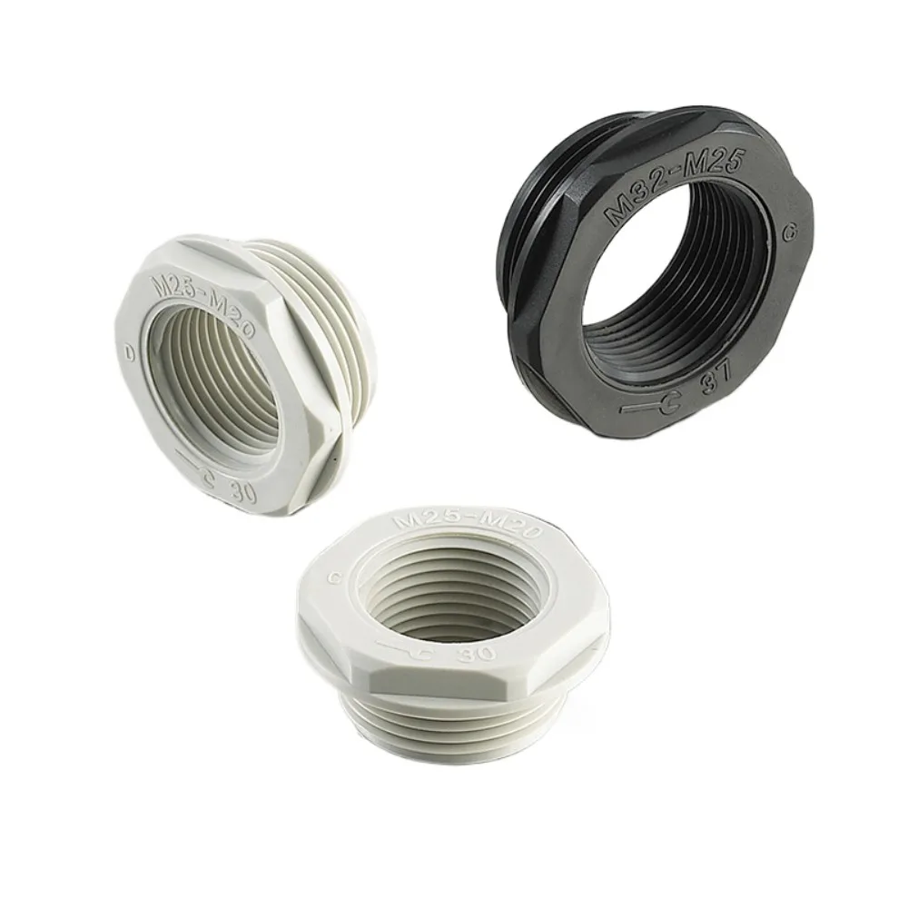 Anello di riduzione in nylon Conversione filettatura interna Filettatura esterna Connettore in rame da M25 a M20 Giunto di cambio filettatura metrica