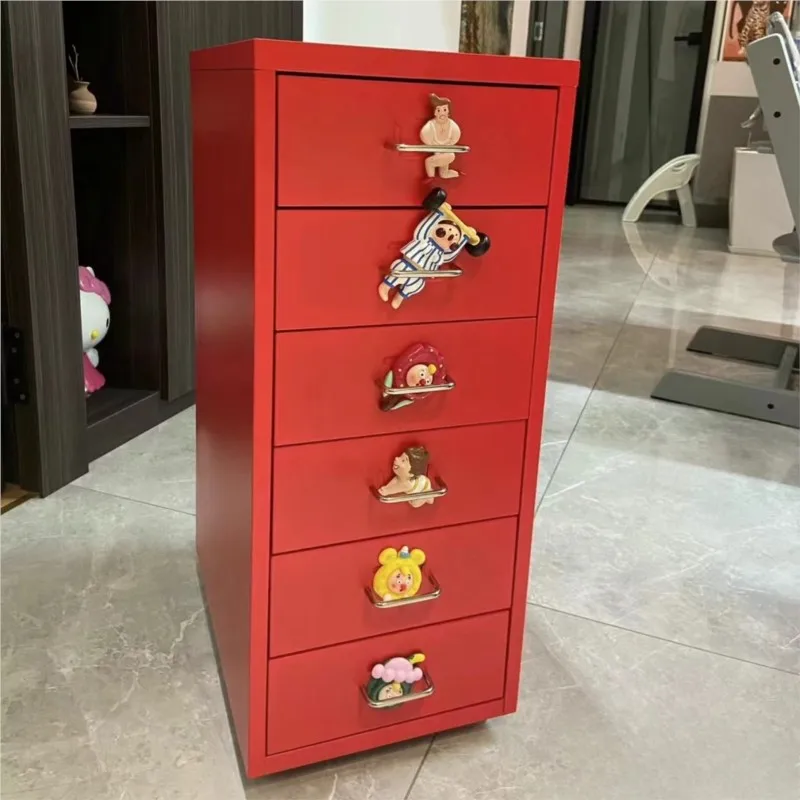 Warming New Dopamine Storage Cabinet Multi Layer Drawer With Wheel Home Living Room Office Iron Cabinet Hot Sale Dropshipping