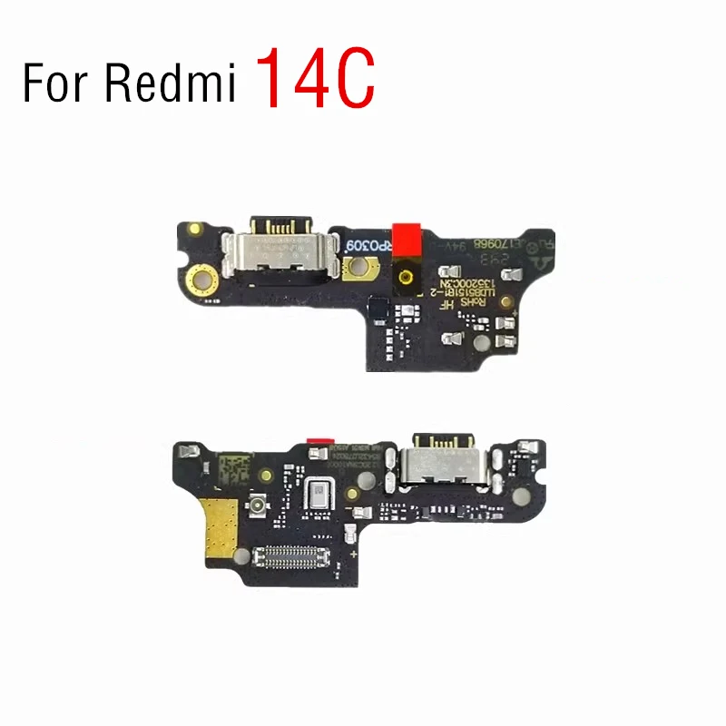 شاحن قاعدة USB لـ Xiaomi Redmi 12C 13C 14C موصل شحن منفذ استبدال كابل الميكروفون