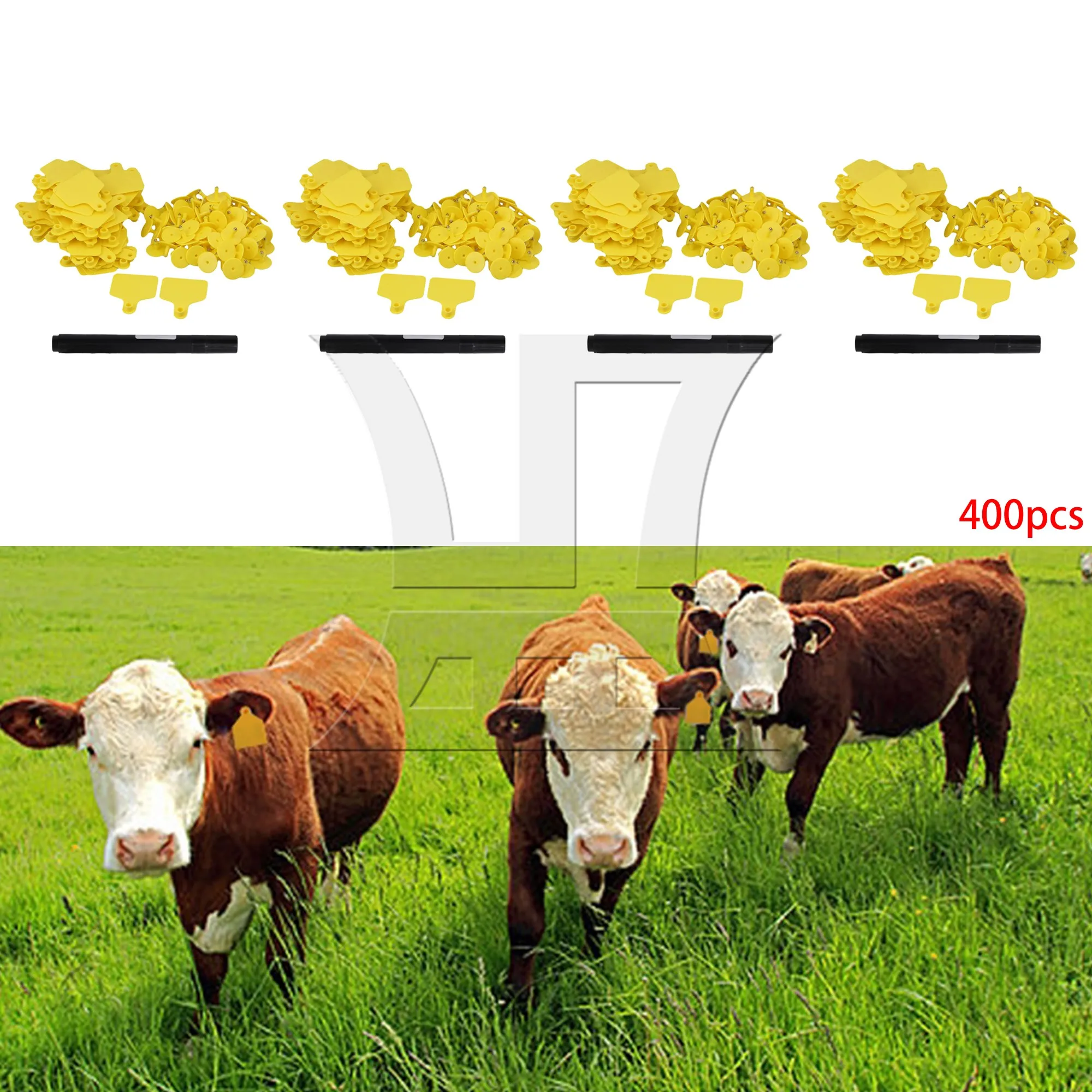 

CNBTR 400pcs Garden Ear Label, 6x7.3cm, Yellow, Suitable For Pig Farms