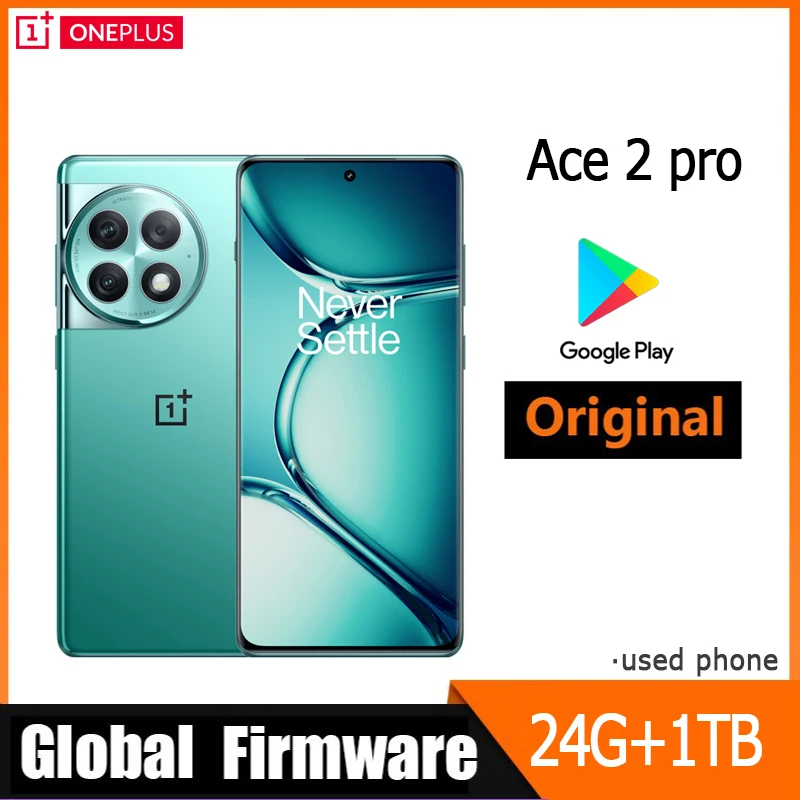 Oneplus Ace 2 pro 5G Global Firmware smartphone 5000mAh 2772x1240px 50 mp camera 6.74 inchs snapdragon 8 Gen 2 used phone