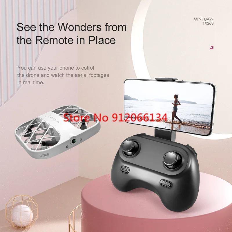 H107 MiNi Drone Intelligent Hovering WiFi FPV 8K Camera 360 ° Tumble modalità Headless rete protettiva completamente chiusa RC Quadcopter