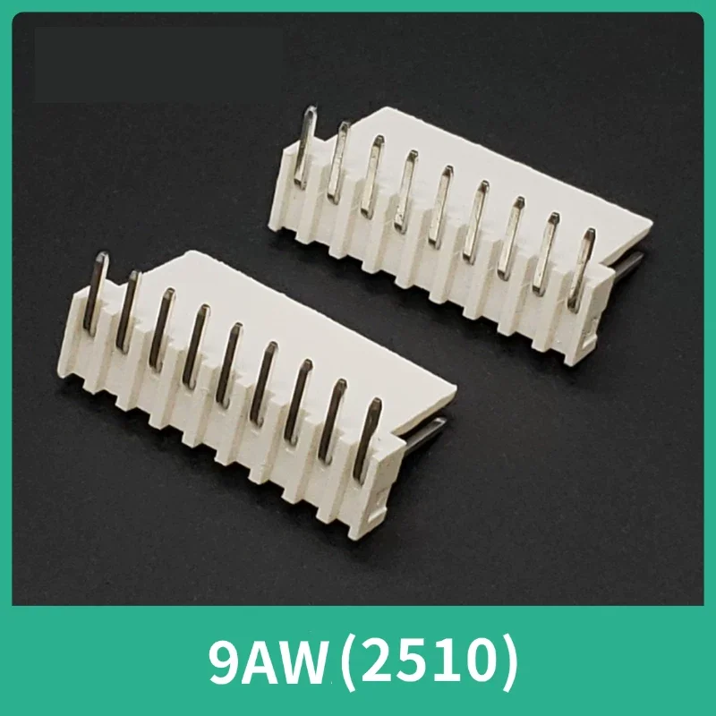 50PCS KF2510 2510-9A 2510-9AW 9Pin 2.54mm Straight Vertical Male Terminal Connector