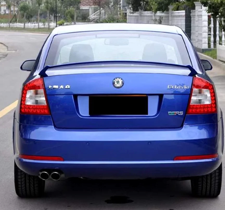 Auto Styling Glänzend schwarz Primer Schwanz Flügel Hinten Stamm Spoiler Für Skoda Octavia 2007 2008 2009 2010 2011 2012 2013 2014