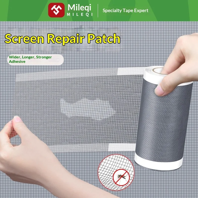 Self-Adhesive Window Screen Repair Tape Anti Mosquito Mesh Patch For Window Door Tent Net Hole Repair Breathable Waterproof