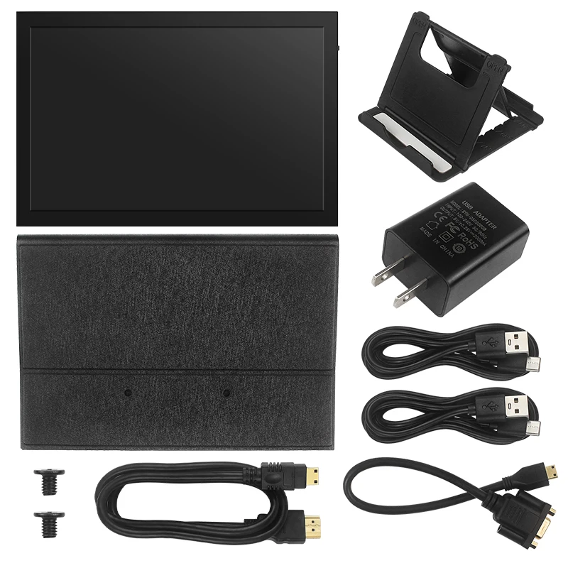 Imagem -06 - Ips Touch Screen Display com Suporte de Couro Opcional para pc Raspberry pi Laranja pi Plus Games Console Monitor 10.1 in 1280x800