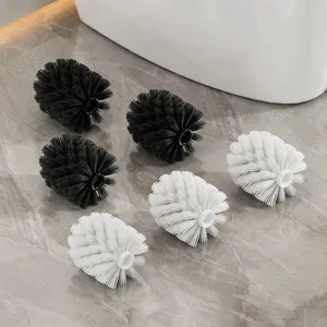 3 buah Sikat Toilet Sikat Kamar Mandi Sikat Toilet Pembersih Kepala Sikat Rumah Tangga Tidak Ada Sudut Mati Kepala Pengganti Putih dan Hitam 10 sikat toilet hitam terlaris - №