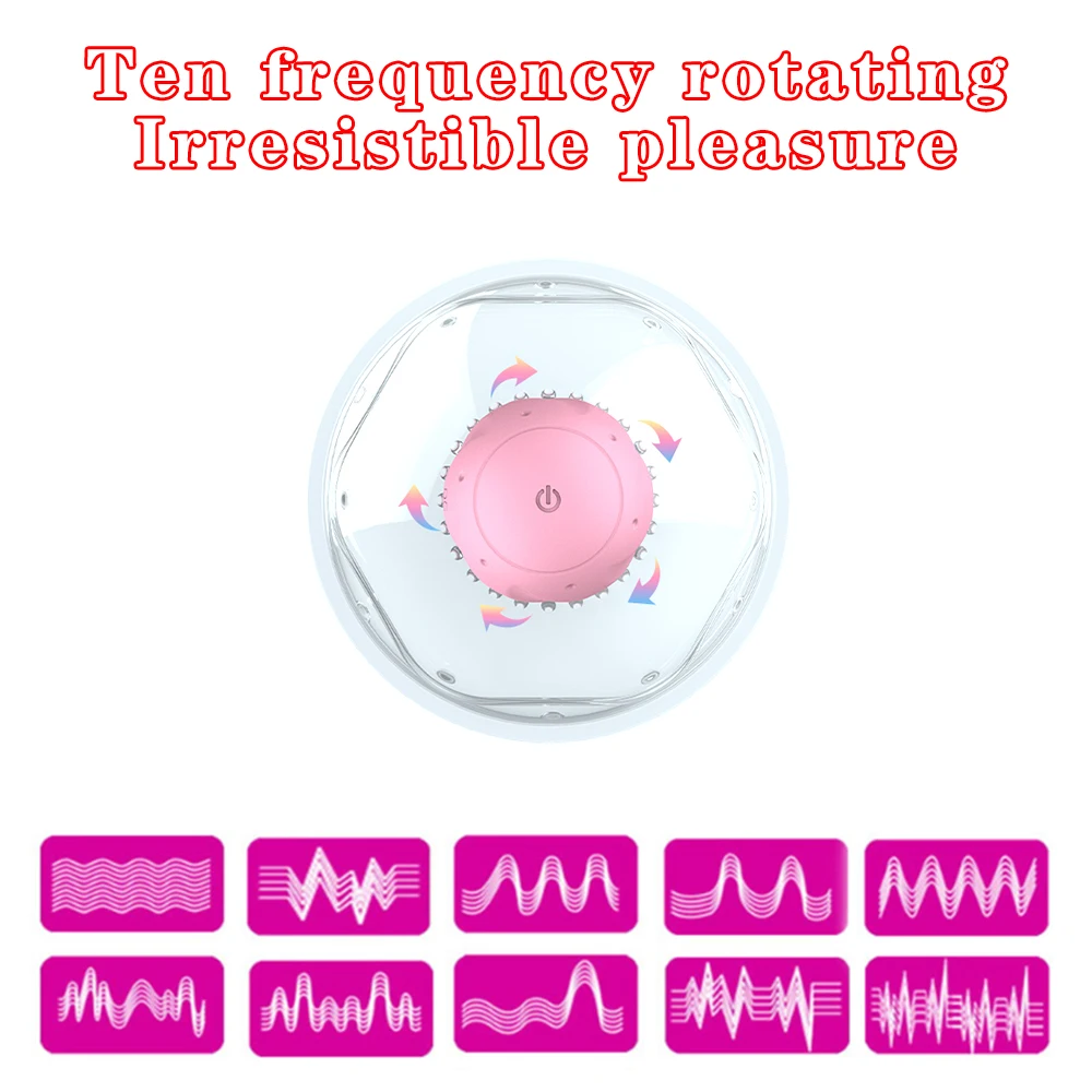 Nipple Suckers Rotating Breast Stimulation Pump Bra Massager Nipple Suction Cup Famale Masturbador Vibrator Sex Toys for Women