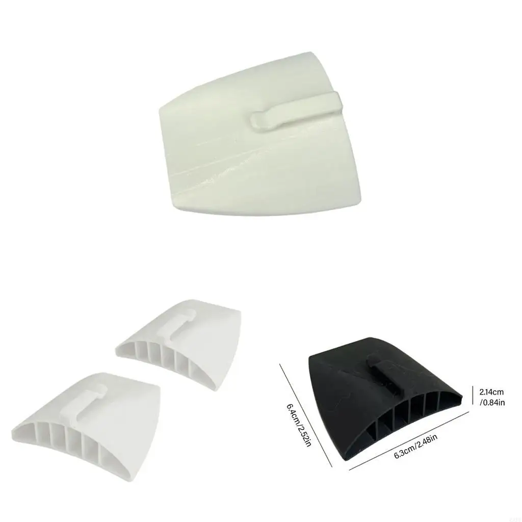 6XDF Open Channel Cuff Vent Inserts for Motorcycle Jackets, 1 Pair Curved 3D Printed Vent Clips for Warm Weather Use