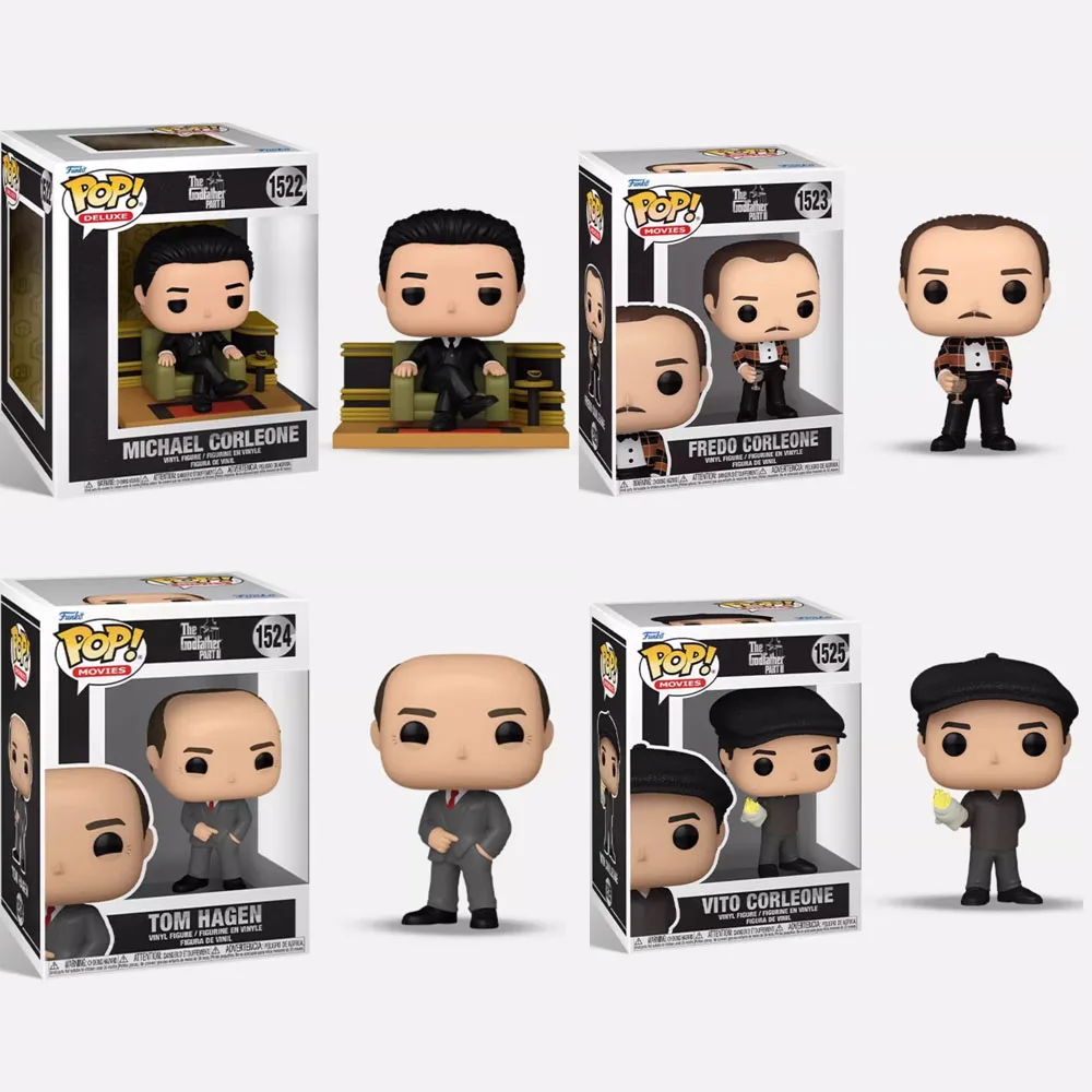 Funko Pop Movies Vito Corleone #1525 Michael Corleone #1522 Tom Hagen #1524 Fredo Corleone Vinyl Action Figures Dolls Toys