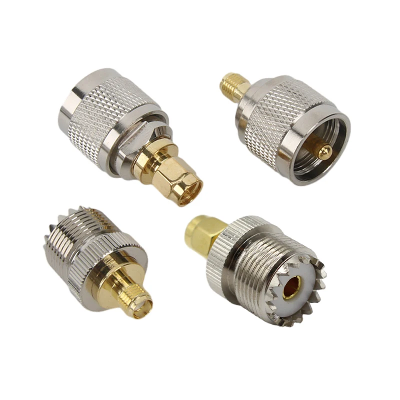 1pcs UHF SO239 PL259 to SMA Male Plug & Female Jack RF Coaxial Adapter Connector Wire Terminals Straight Brass