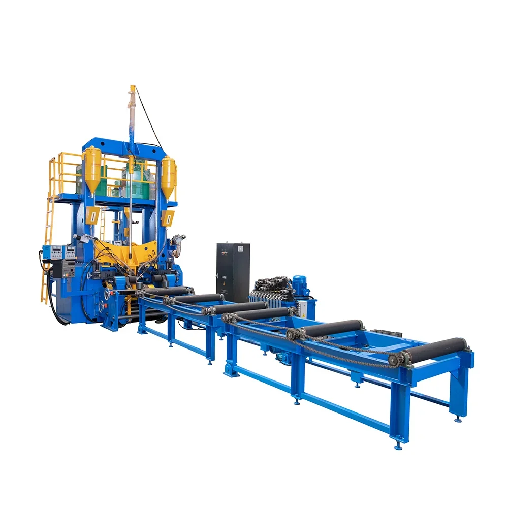 H Beam Production Line Assembly Straightening Welding Combined 3 In 1 Welding Machine