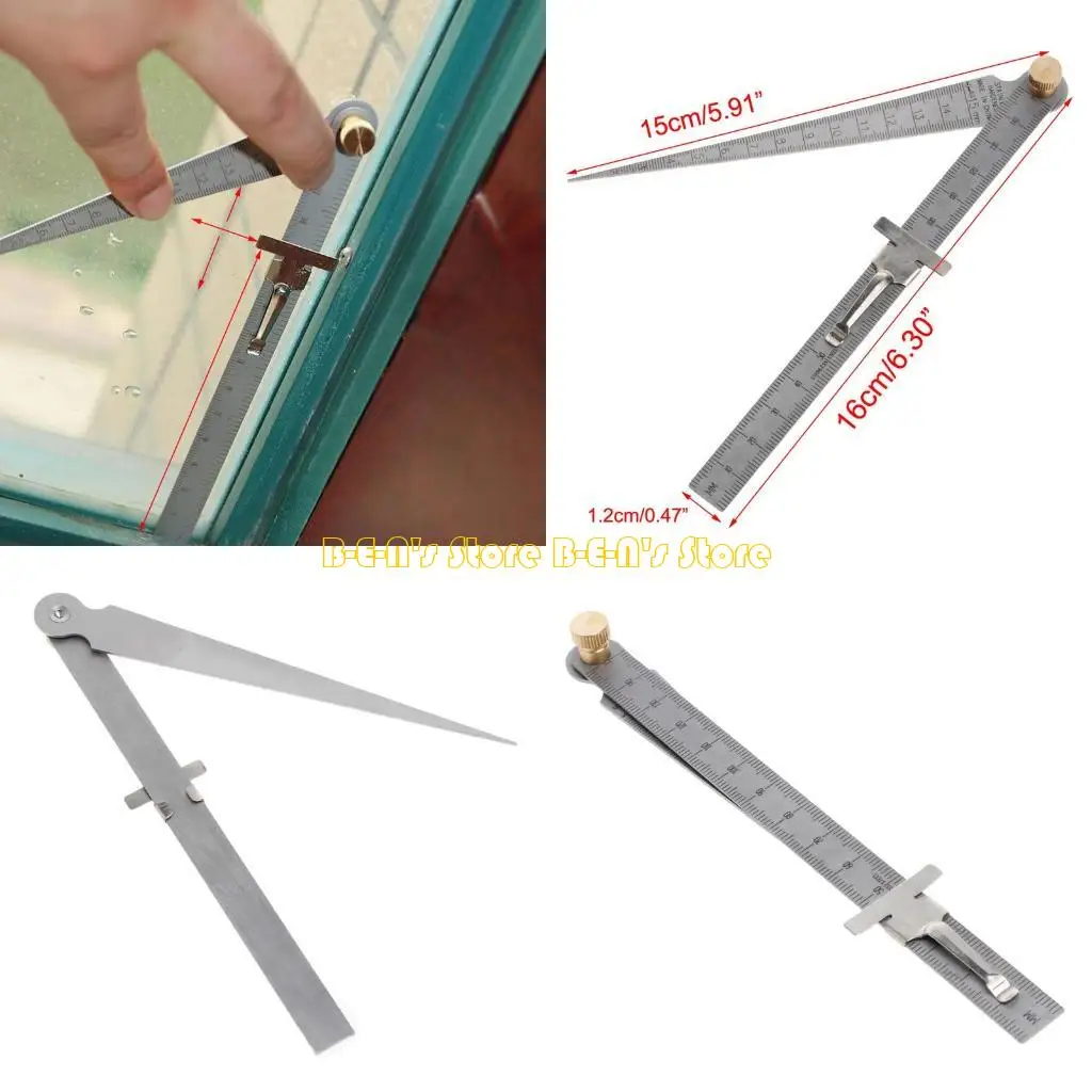 

Y1AD Welding Taper Feeler Bore Gauge Gage Stainless Steel Depth Ruler Hole Inspection