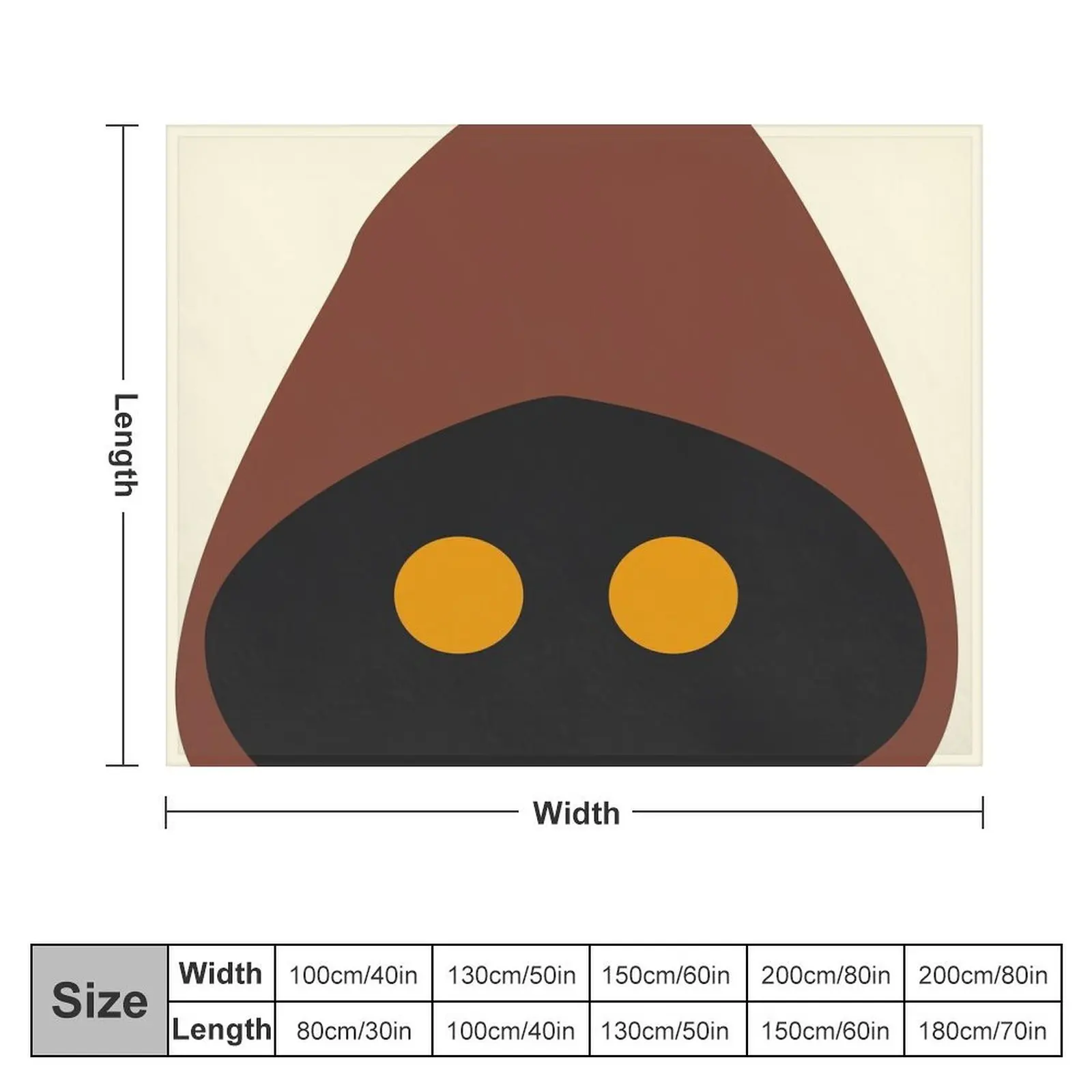 Jawa Head - Utini! Throw Blanket Thins Moving Blankets