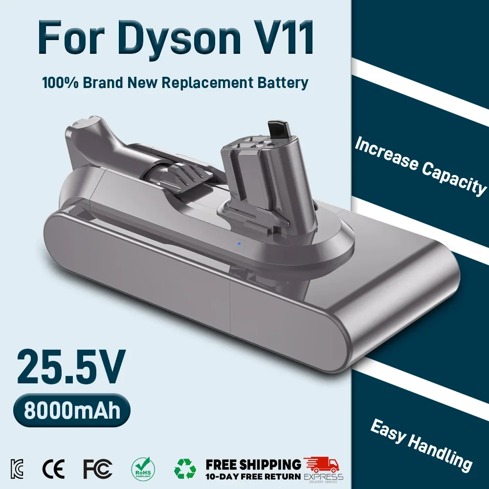 Bateria de substituição 25.2v para bateria dyson v11/sv14/sv17/sv15 sem fio fofo motorhead vara handhold aspirador pó