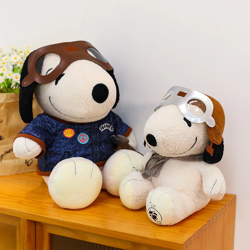 

Cute Snoopy Plush Toy Kawaii Pilot Repairman Snoopy Sofa Pillow Ins Korean Student Toy Cartoon Anime Friend Birthday Gift
