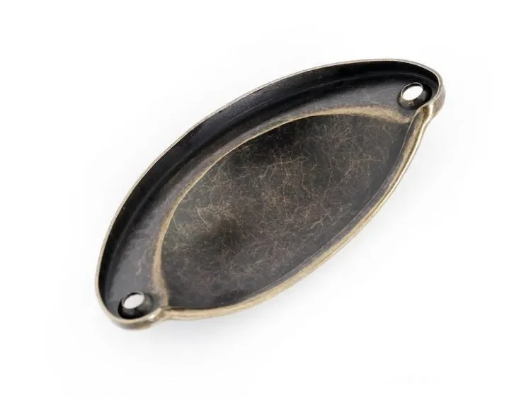 20pcs Retro Bronze Shell Knob Drawer Drawer Pull Handle Cabinet Handle Kitchen Door Knobs Decorative Hardware 70mm
