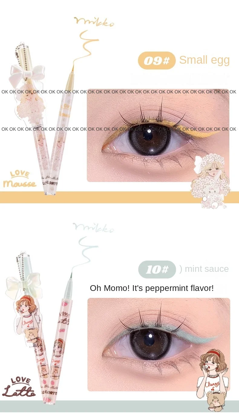 FLORTTE Colourful Waterproof Eye Liner Silkworm Pen Waterproof