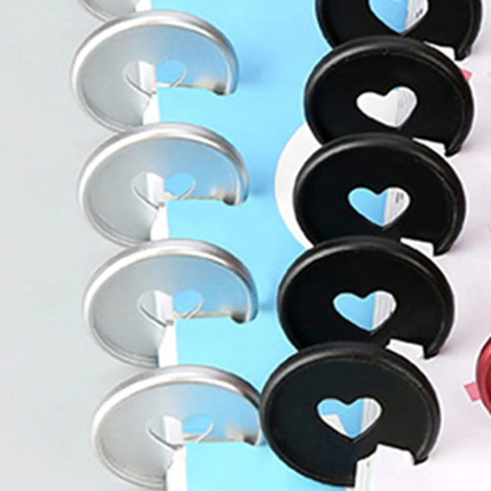 

24 Pcs Mushroom Hole Binder Mini Notebooks Discbound Discs Heart Accessories Tools for Planner Abs Plastic Binding Supplies