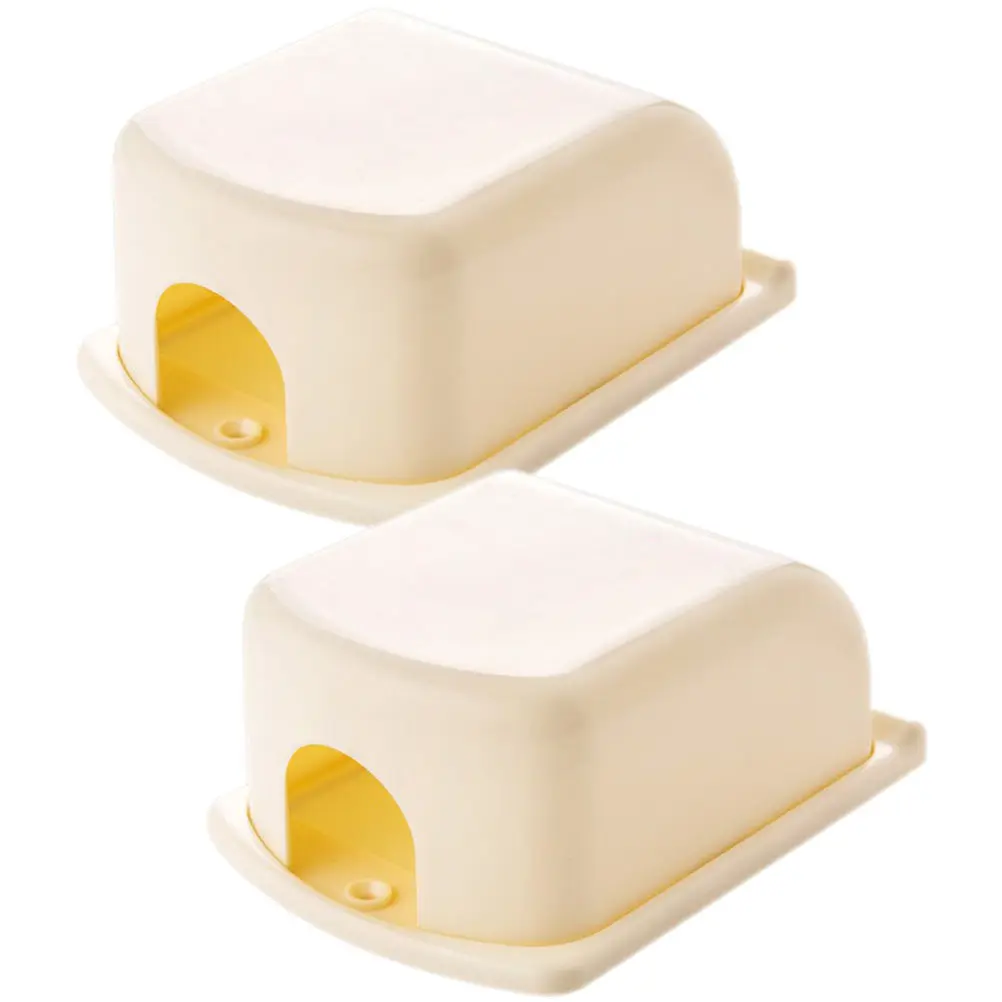2Pcs ABS Baby Safety Socket Cover Shockproof High Temperature Resistant Childproof Outlet Protector for Home Bathroom Garage