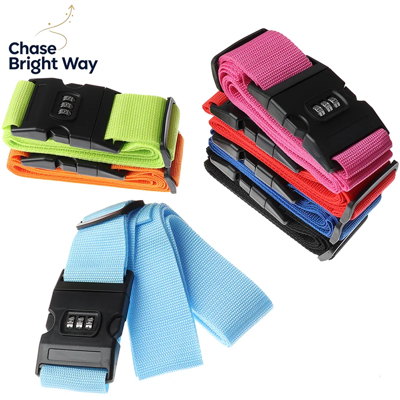 200*5cm Adjustable Nylon Luggage Strap Travel Suitcase Buckle Strap Baggage Belt Travel Accessorises Suitcase Packing Seat Belt