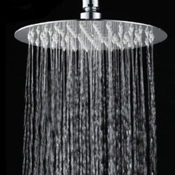 Shower Heads 2024 New High Quality 10/8/6 Inch Stainless Steel Ultra-thin Waterfall Rainfall Shower Head Rain Square Round