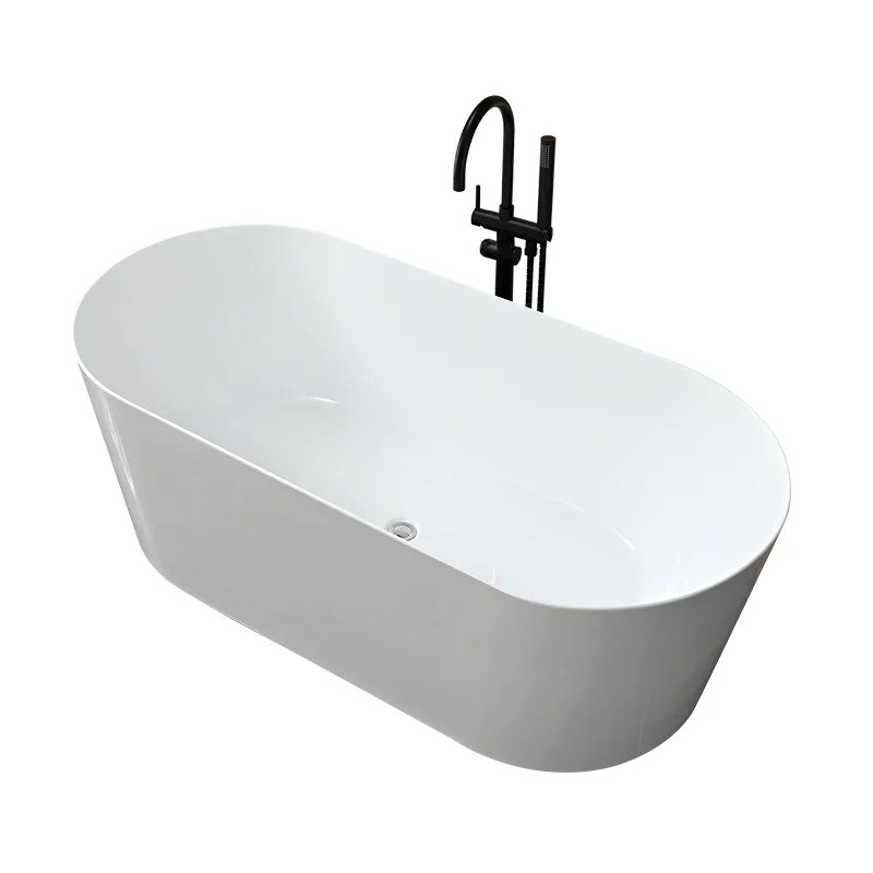 Acrylic thin-edged bathtub, independent deepened large bathtub Engineering Hotel B & B Beauty Salon large
