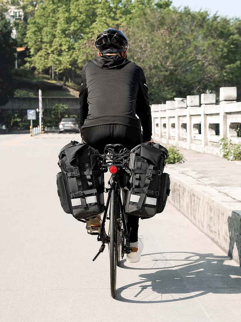 Large Capacity Mountain Bicycle Single Double Side Carrier Bag Easy Installation Waterproof Handbag New Bike Rear Rack Saddlebag