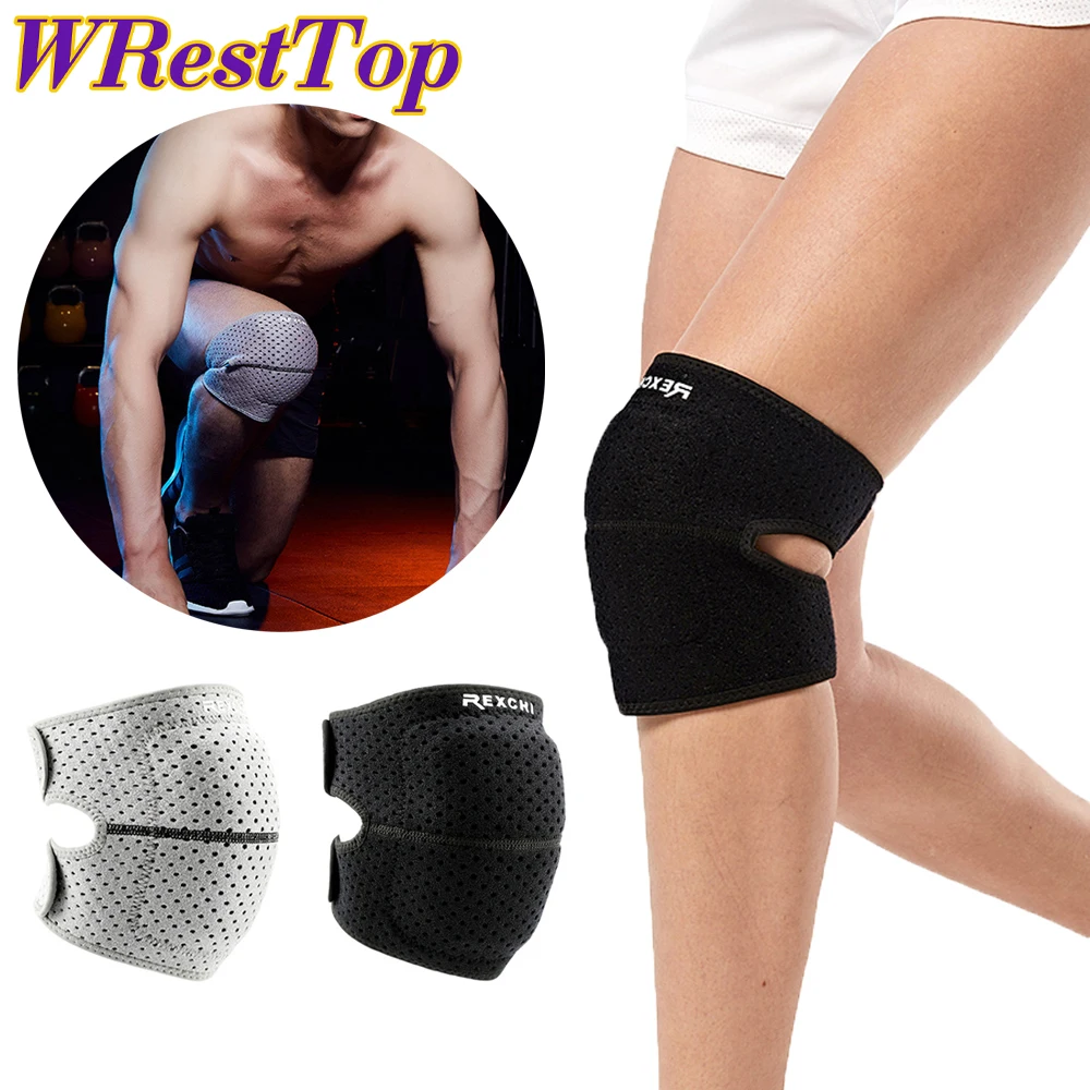 1Pcs Unisex Elastic Kneepads Breathable Anti-slip Sponge Knee Brace for Volleyball, Basketball, Football, Snowboarding, Hockey