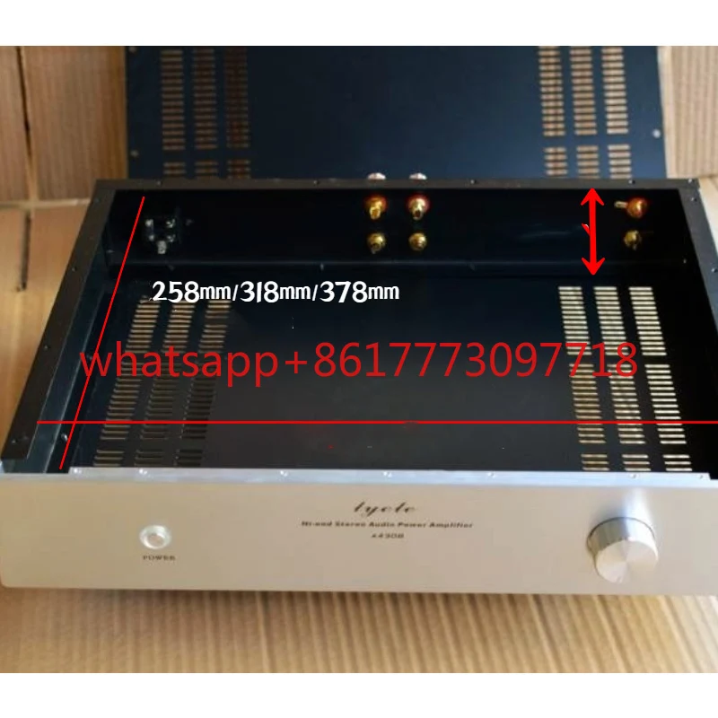 

430*80*260 Aluminum Panel Amplifier Chassis DIY Assembly Amplifier Housing Audio Amplifier Chassis