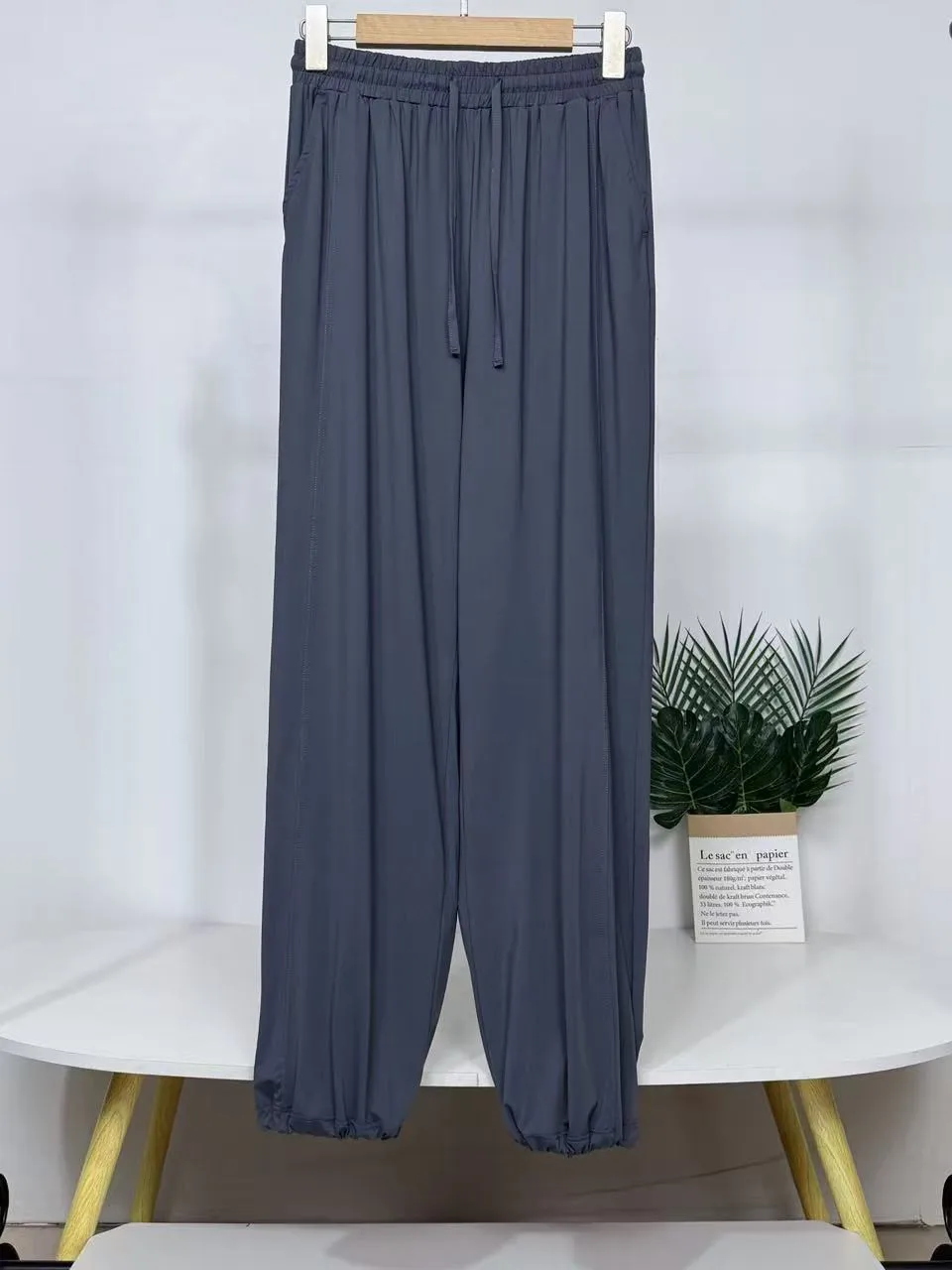 Lightweight Outdoor Sports Multi-use Sun Protection Pants Ice Silk Wide Leg Casual Summer Drapey Women's Leisure Trousers